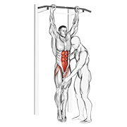 Animación de assisted hanging knee raise