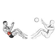 Animación de assisted motion russian twist