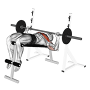 Animación de barbell decline wide-grip press