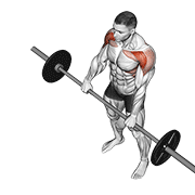 Animación de barbell front raise
