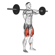 Animación de barbell front squat