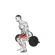 Animación de barbell hack squat