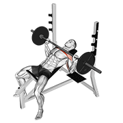 Animación de barbell incline bench press