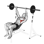 Animación de barbell incline shoulder raise