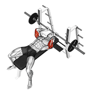 Animación de barbell lying extension