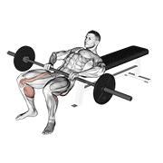 Animación de barbell lying lifting (on hip)