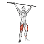 Animación de barbell overhead squat