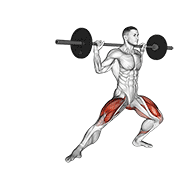 Animación de barbell side split squat