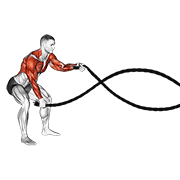 Animación de battling ropes