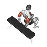 Animación de bench dip (knees bent)