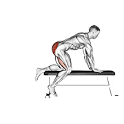 Animación de bench hip extension