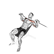Animación de cable incline bench press