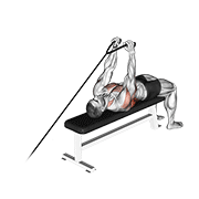 Animación de cable lying extension pullover (with rope attachment)