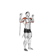 Animación de cable shoulder press