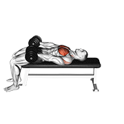 Animación de dumbbell around pullover