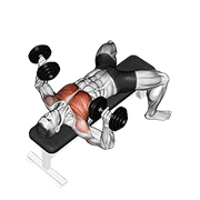 Animación de dumbbell bench press
