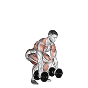 Animación de dumbbell clean