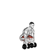 Animación de dumbbell deadlift