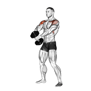 Animación de dumbbell front raise v. 2