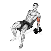 Animación de dumbbell incline hammer curl