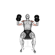 Animación de dumbbell incline hammer press