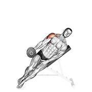 Animación de dumbbell incline one arm lateral raise
