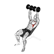 Animación de dumbbell incline shoulder raise