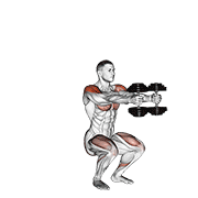 Animación de dumbbell iron cross