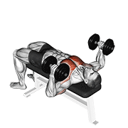 Animación de dumbbell lying hammer press