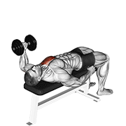 Animación de dumbbell lying one arm press v. 2