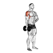 Animación de dumbbell one arm lateral raise
