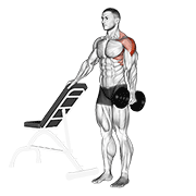 Animación de dumbbell one arm lateral raise with support