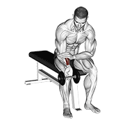Animación de dumbbell one arm wrist curl