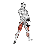 Animación de dumbbell plyo squat