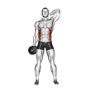 Animación de dumbbell side bend