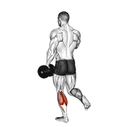 Animación de dumbbell single leg calf raise