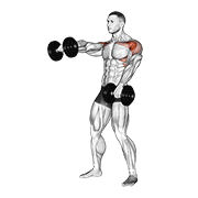 Animación de dumbbell standing alternate raise