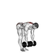 Animación de dumbbell straight leg deadlift