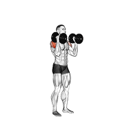 Animación de dumbbell w-press