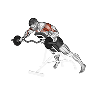 Animación de ez barbell anti gravity press