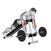 Animación de ez barbell spider curl