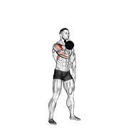 Animación de kettlebell arnold press