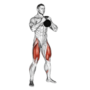 Animación de kettlebell goblet squat
