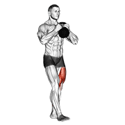 Animación de kettlebell pistol squat