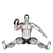 Animación de kettlebell seated press