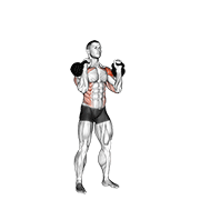 Animación de kettlebell seesaw press