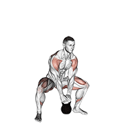 Animación de kettlebell sumo high pull