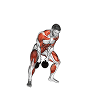 Animación de kettlebell two arm clean