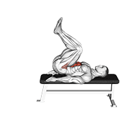 Animación de leg pull in flat bench