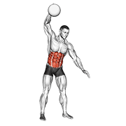 Animación de one arm slam (with medicine ball)